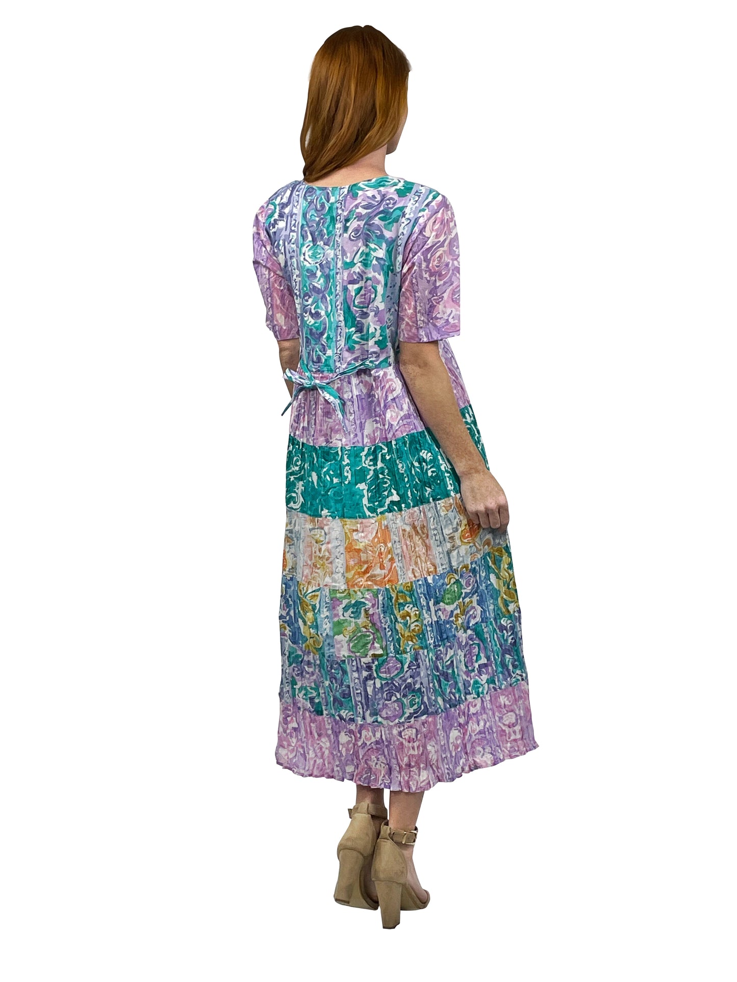 La Cera Cotton Voile Tiered Dress - La Cera