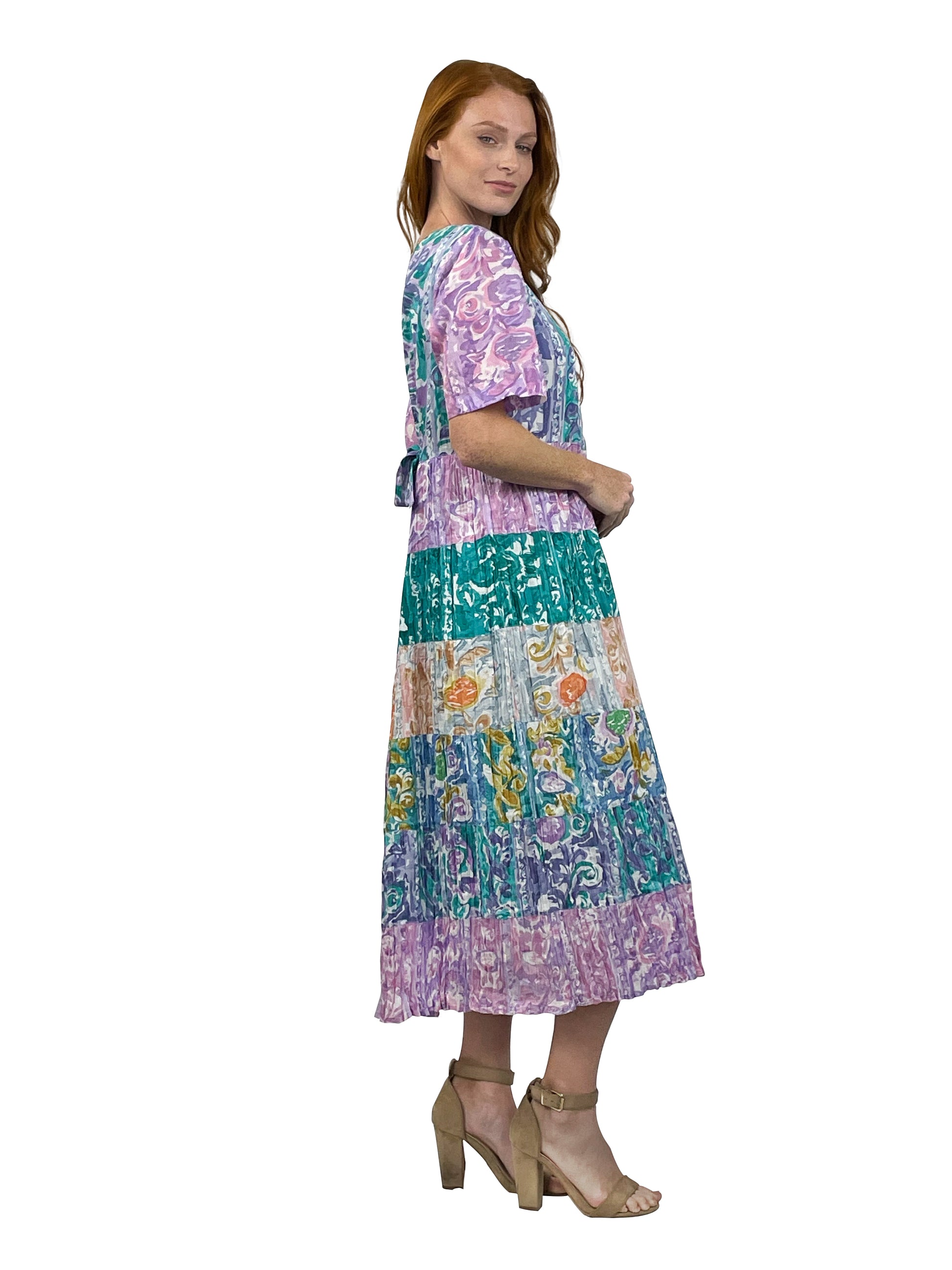 La Cera Cotton Voile Tiered Dress - La Cera