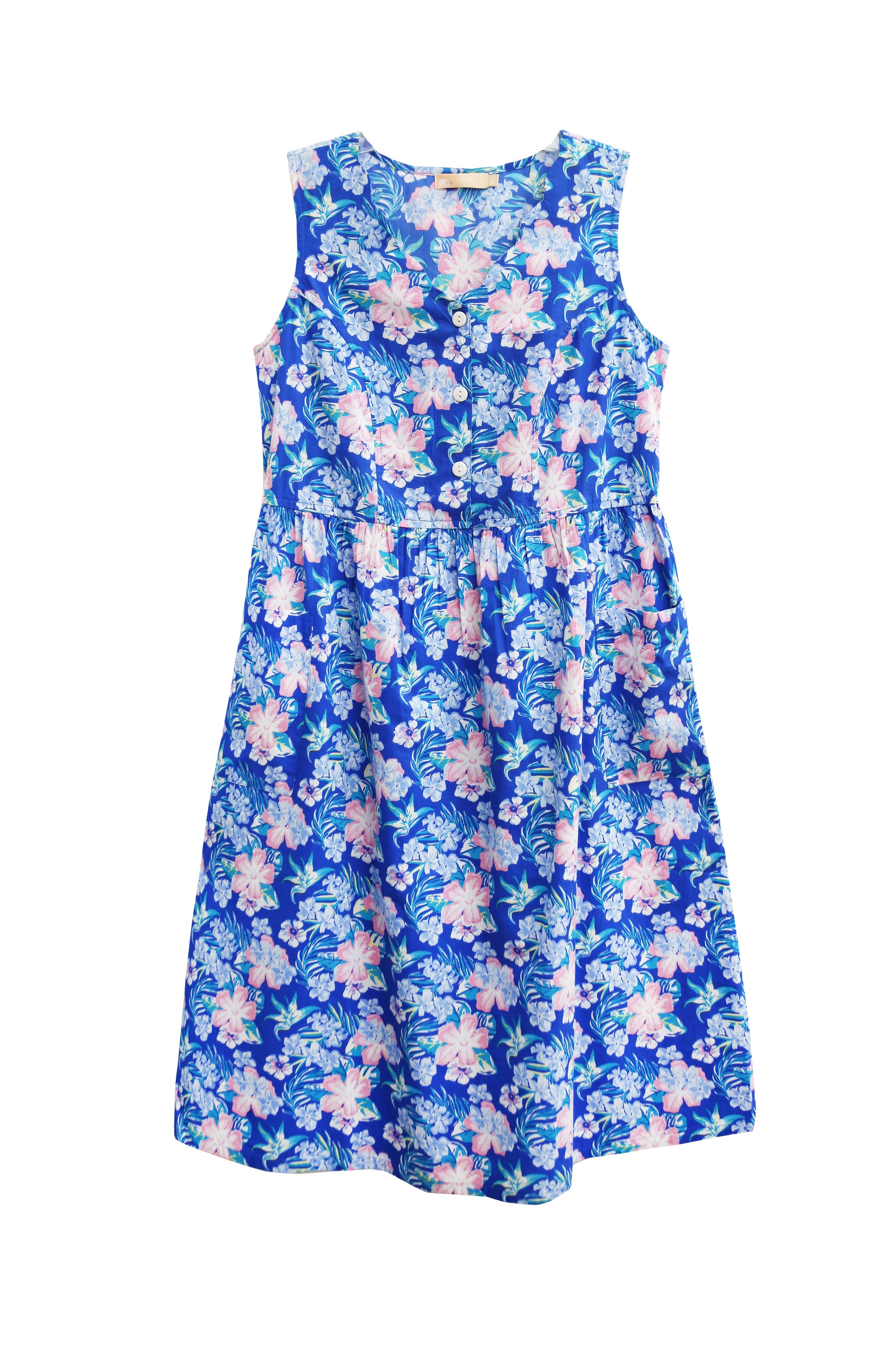 100% Cotton Sheeting Royal Bouquets Sundress - La Cera