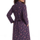 La Cera Long Sleeve Floral Button Tuck Front Dress - La Cera