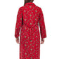 La Cera Long Sleeve Floral Button Tuck Front Dress - La Cera