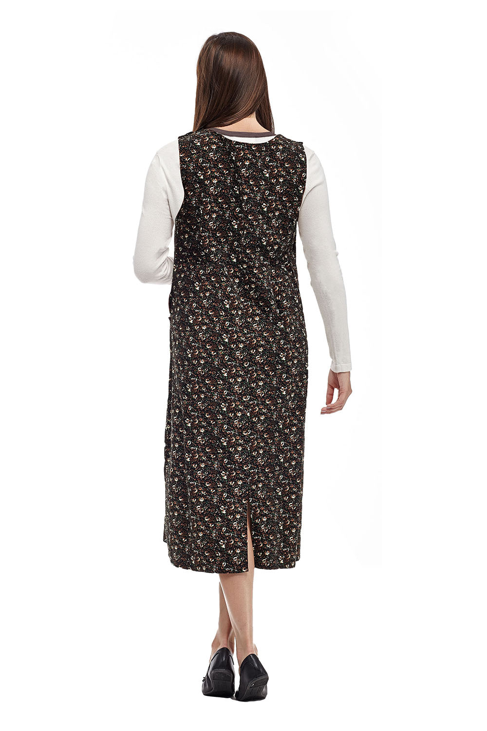 La Cera Sleeveless Floral Jumper Dress