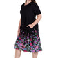 La Cera Plus Size 100% Cotton Knit Summertime Garden Dress - La Cera