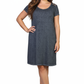 Plus Size Soft & Supple Knit Dress with Lace Trim - La Cera
