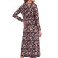 La Cera Vestido evasé de punto de algodón con estampado floral