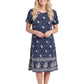 Short Sleeve Cotton Knit Short Dress - La Cera