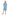 La Cera Cotton Knit Short Sleeve Blue Tie-Dye Dress - La Cera