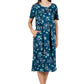 La Cera Plus Floral Printed A-Line Dress - La Cera