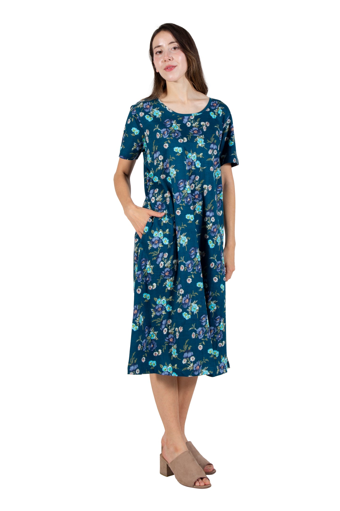 La Cera Plus Floral Printed A-Line Dress - La Cera