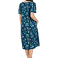 La Cera Plus Floral Printed A-Line Dress - La Cera