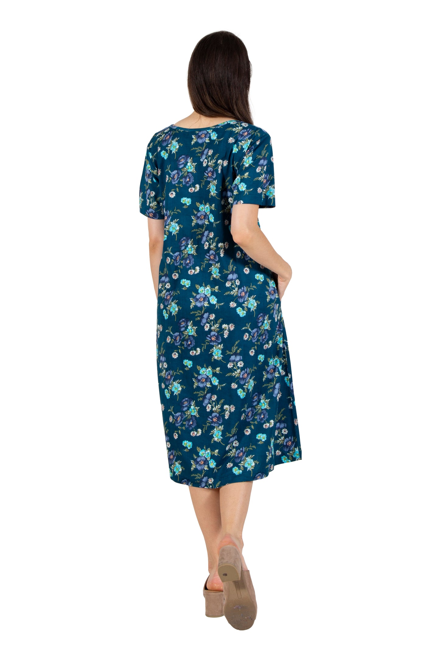 La Cera Plus Floral Printed A-Line Dress - La Cera