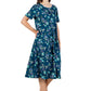 La Cera Plus Floral Printed A-Line Dress - La Cera
