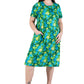 La Cera Floral Printed A-Line Dress - Plus Size - La Cera