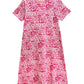 La Cera Cotton Jersey Knit Floral A-Line Dress - La Cera