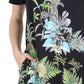 La Cera Printed A-Line Cotton Jersey Knit Dress - La Cera