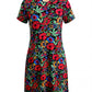 La Cera Printed 100% Cotton Knit A-Line Dress - La Cera