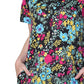 La Cera Floral Printed A-Line Knit Dress - La Cera