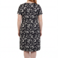 La Cera White Flower Printed A-Line Dress - La Cera