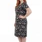 La Cera White Flower Printed A-Line Dress - La Cera