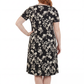 La Cera White Floral Vine Printed A-Line Dress - La Cera