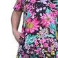 La Cera Black and Fuchsia Plus Size A-Line Knit Dress