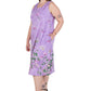 Plus Size La Cera Sleeveless Printed A-Line Cotton Jersey Knit Dress - La Cera