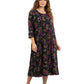 Vestido con estampado floral de punto de algodón La Cera