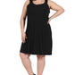 La Cera Plus Size Reversible Pleated Sleeveless Dress