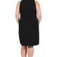 La Cera Plus Size Reversible Pleated Sleeveless Dress