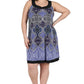 La Cera Plus Size Reversible Pleated Sleeveless Dress