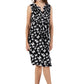 La Cera Sleeveless Butterfly Print Dress
