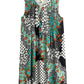 La Cera Poly Spandex Mint Mosaic Sleeveless Dress