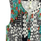 La Cera Poly Spandex Mint Mosaic Sleeveless Dress