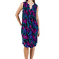 La Cera Sleeveless Impressionistic Print Dress - La Cera