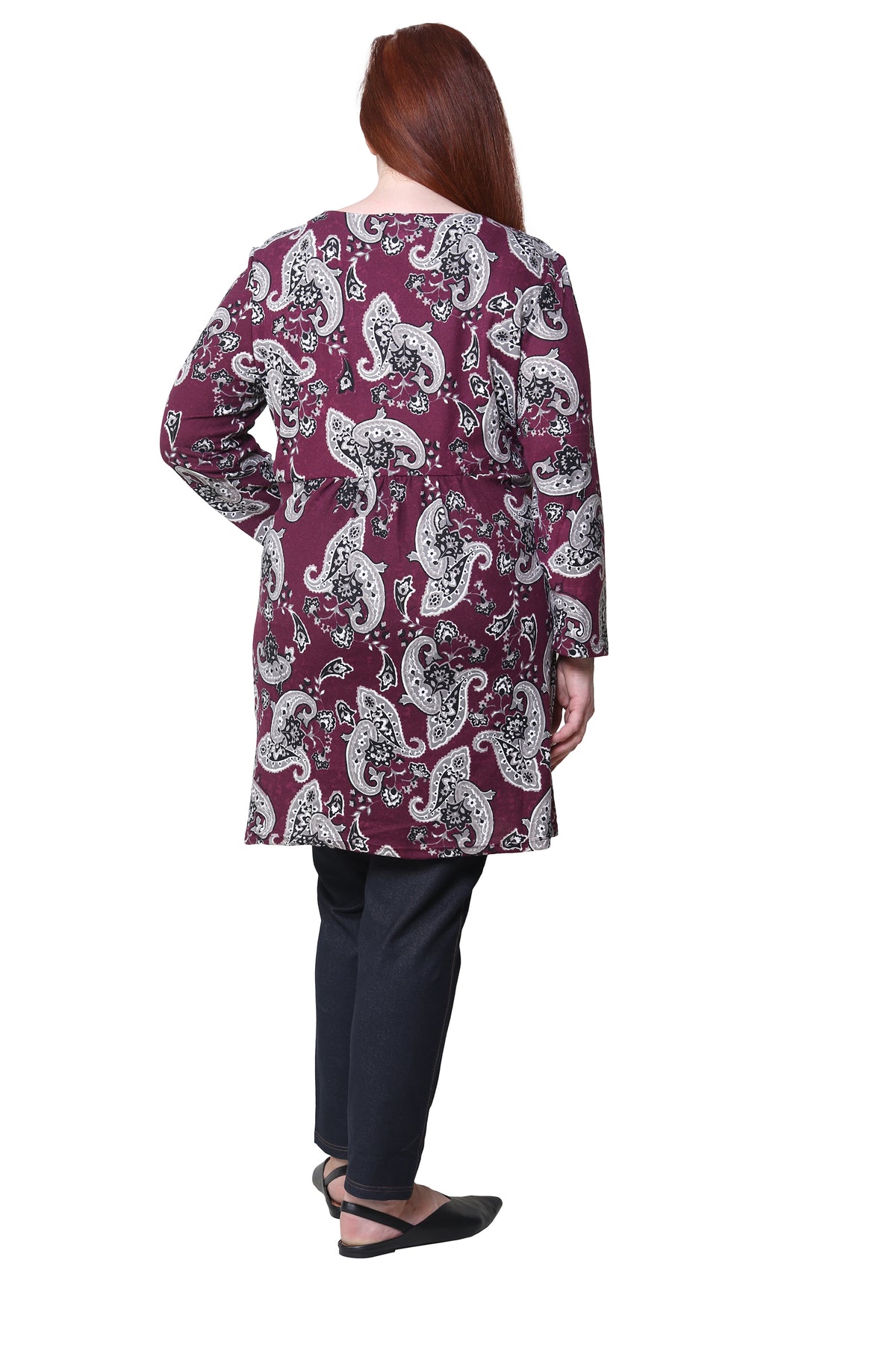 Top tipo túnica tipo jersey con estampado floral de La Cera