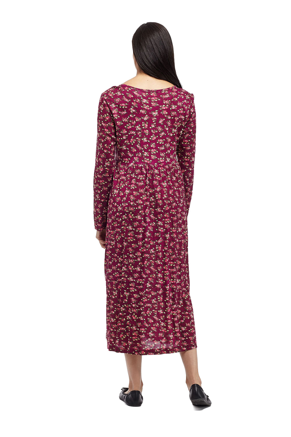 La Cera Floral Button Front Knit Dress