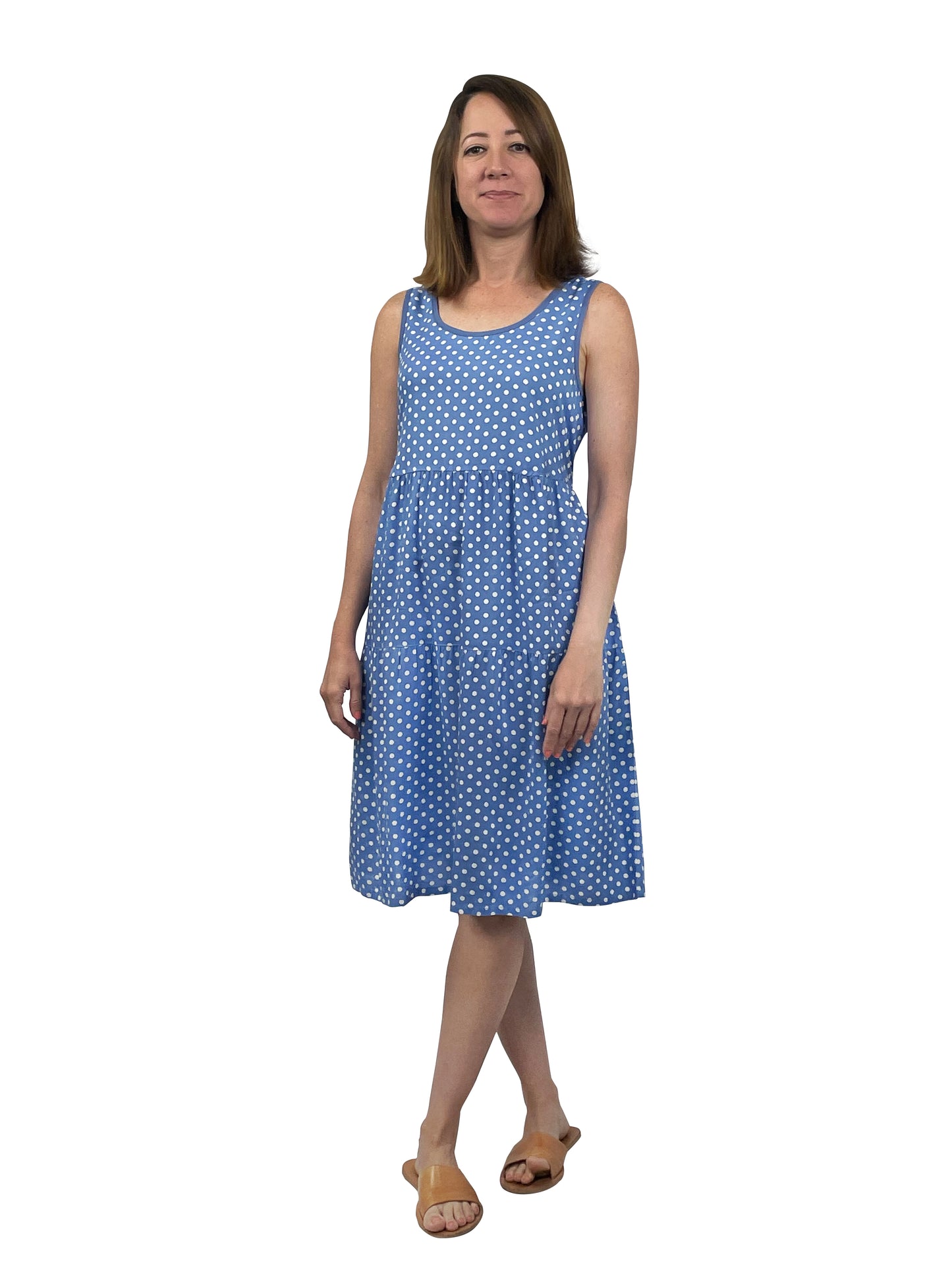 La Cera Tiered Rayon Print Dress