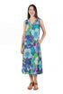 La Cera Sleeveless V-Neck Retro Floral Dress - La Cera