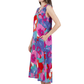 La Cera Sleeveless V-Neck Retro Floral Dress - La Cera