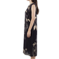 La Cera Sleeveless V-Neck Botanical Flower Dress - La Cera