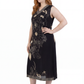 La Cera Sleeveless V-Neck Botanical Flower Dress - La Cera