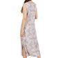 La Cera Sleeveless Floral Tonal Printed A-Line Dress