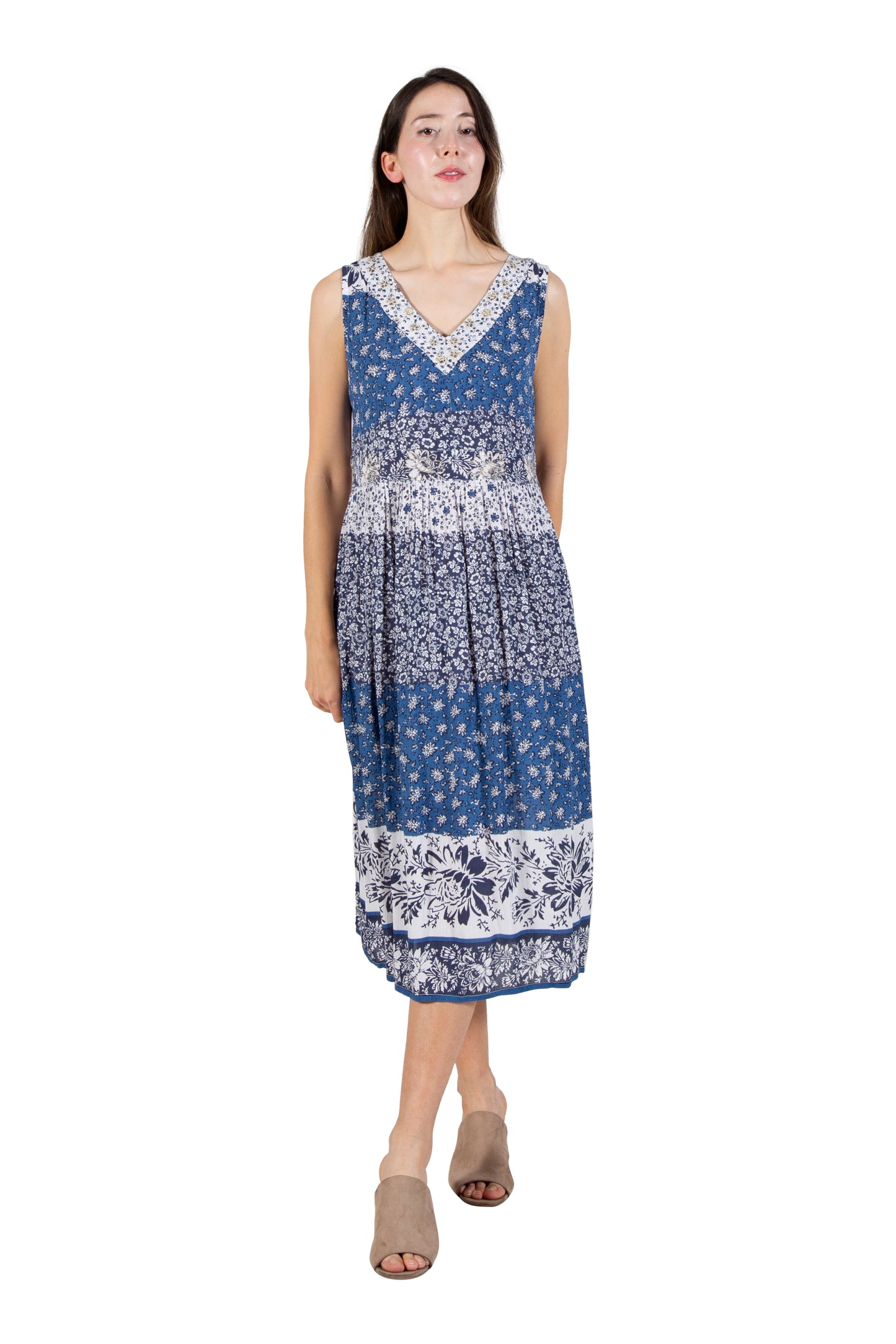 La Cera Tiered Print Sundress - La Cera