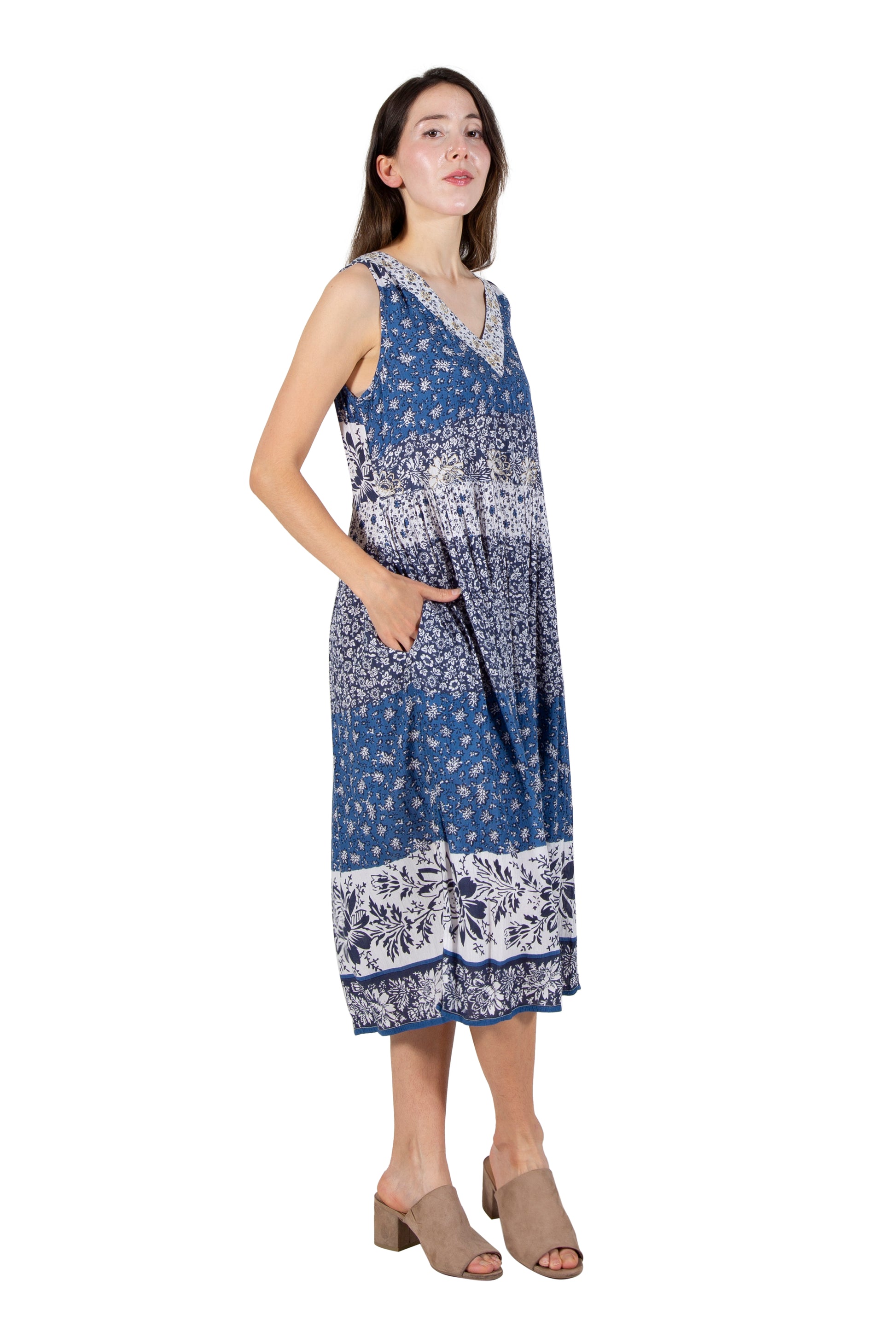 La Cera Tiered Print Sundress - La Cera