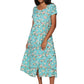 La Cera Button Front Short Sleeve Dress - La Cera