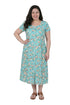 Plus Size La Cera Button Front Short Sleeve Dress - La Cera