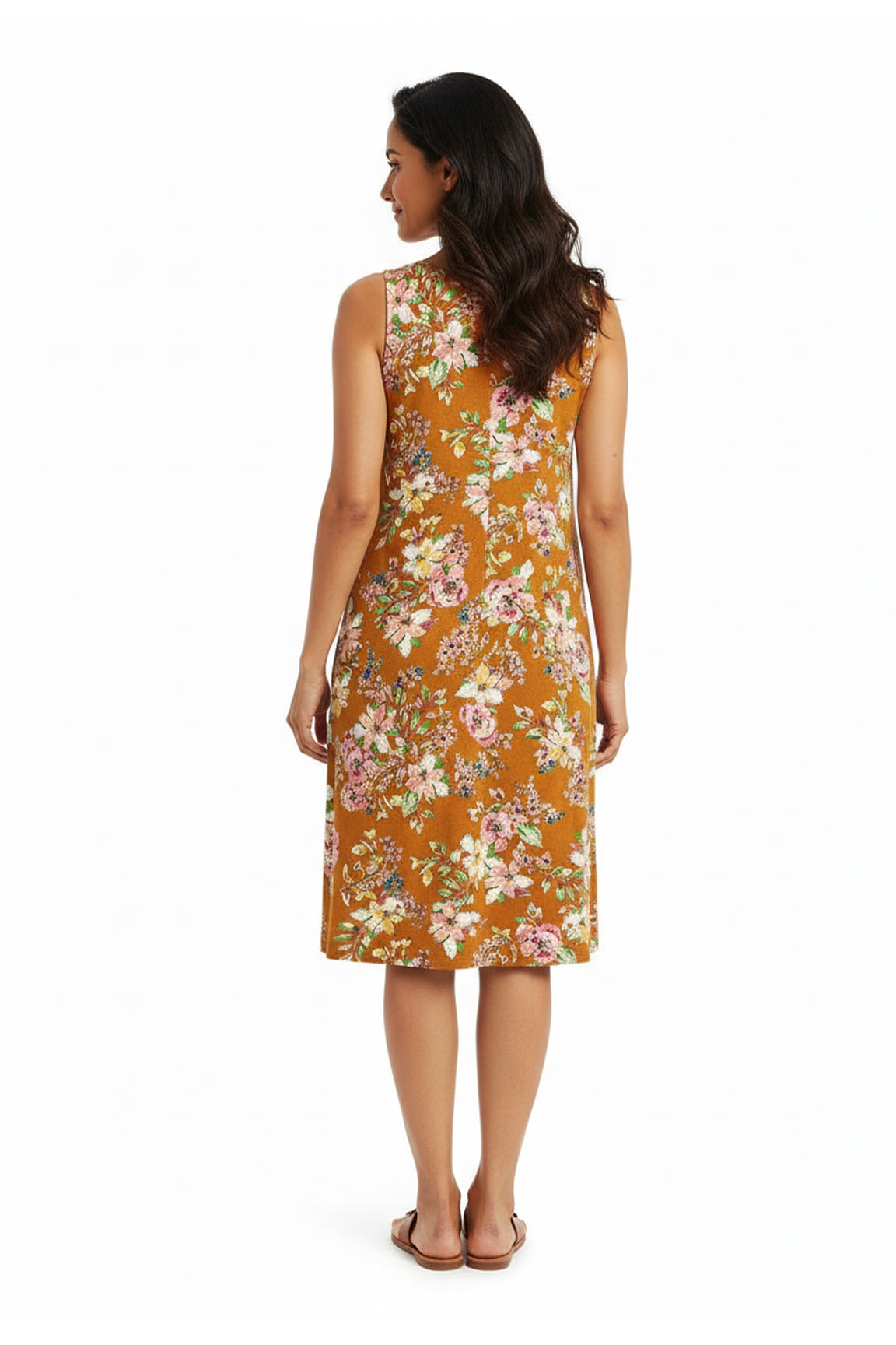 La Cera Rayon Summer Floral Print Sundress - La Cera