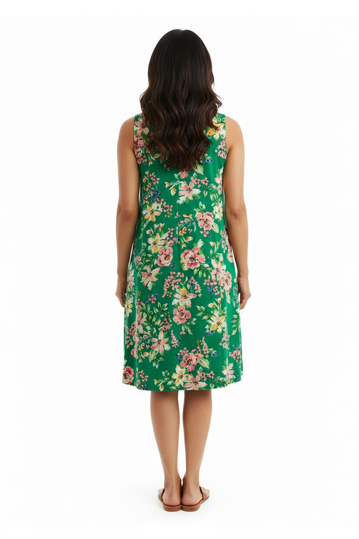 La Cera Rayon Summer Floral Print Sundress - La Cera