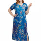 Vestido acampanado de manga corta La Cera de talla grande