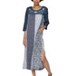 La Cera Floral Embroidered Rayon Dress - La Cera